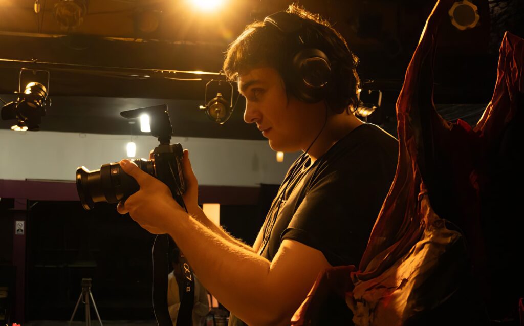 Damián en rodaje